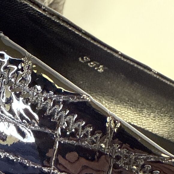 PRADA Cocco Lux Print Black Croco Embossed Leather Pumps EU 35.5 US 5.5 - Picture 10 of 16
